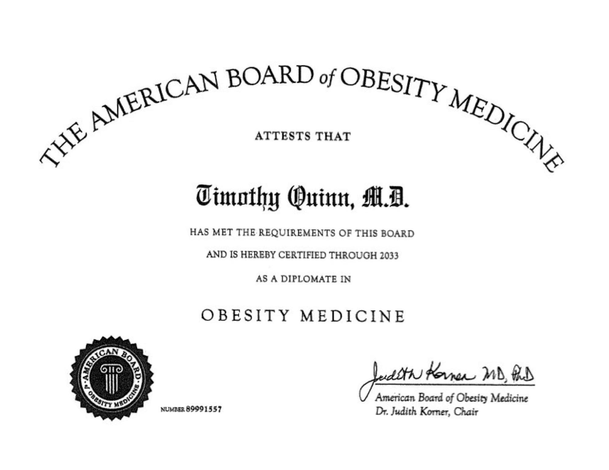 DrTimothyQuinn_ObesityCertificate