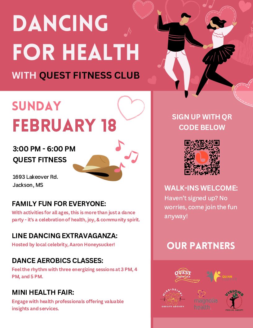 Dancing for Health Flyer (with Quinn Healthcare logo)